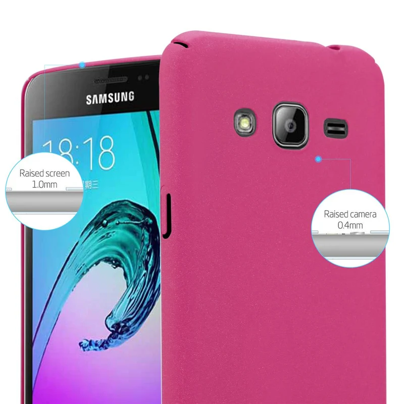 Cadorabo Hülle kompatibel mit Samsung Galaxy J3 2016 Hard Case Schutzhülle in Frosted Optik gegen Kratzer und Stöße