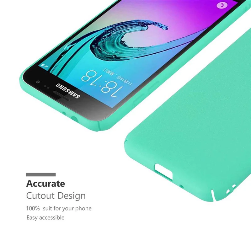 Cadorabo Hülle kompatibel mit Samsung Galaxy J3 2016 Hard Case Schutzhülle in Frosted Optik gegen Kratzer und Stöße