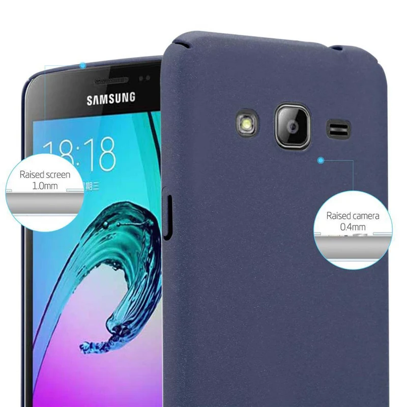 Cadorabo Hülle kompatibel mit Samsung Galaxy J3 2016 Hard Case Schutzhülle in Frosted Optik gegen Kratzer und Stöße