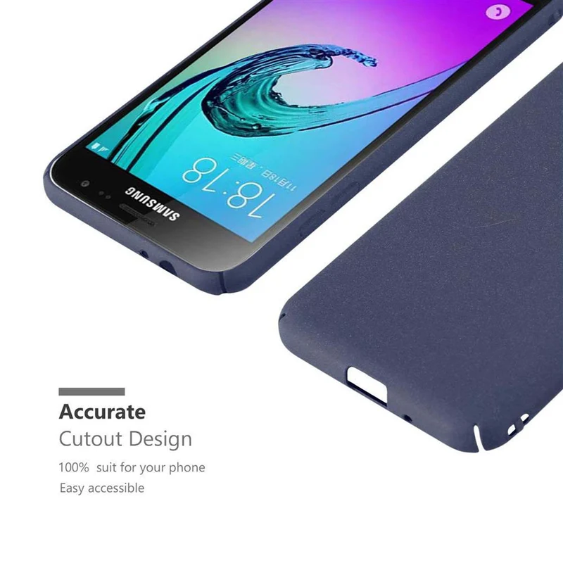 Cadorabo Hülle kompatibel mit Samsung Galaxy J3 2016 Hard Case Schutzhülle in Frosted Optik gegen Kratzer und Stöße