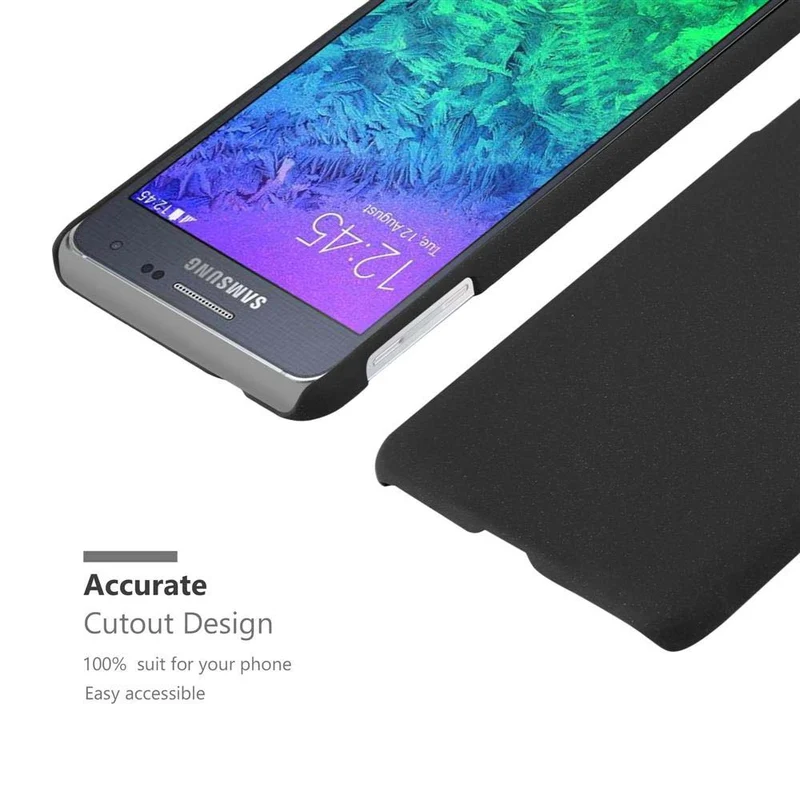 Cadorabo Hülle kompatibel mit Samsung Galaxy ALPHA Hard Case Schutzhülle in Frosted Optik gegen Kratzer und Stöße
