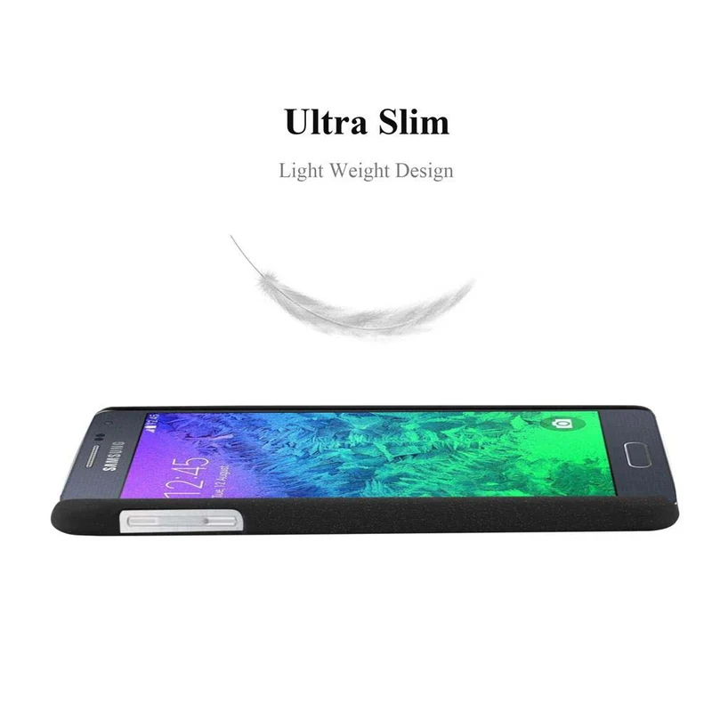 Cadorabo Hülle kompatibel mit Samsung Galaxy ALPHA Hard Case Schutzhülle in Frosted Optik gegen Kratzer und Stöße