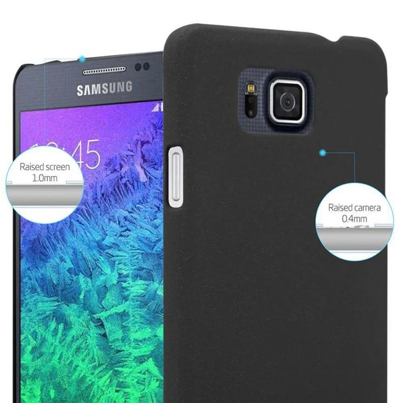 Cadorabo Hülle kompatibel mit Samsung Galaxy ALPHA Hard Case Schutzhülle in Frosted Optik gegen Kratzer und Stöße
