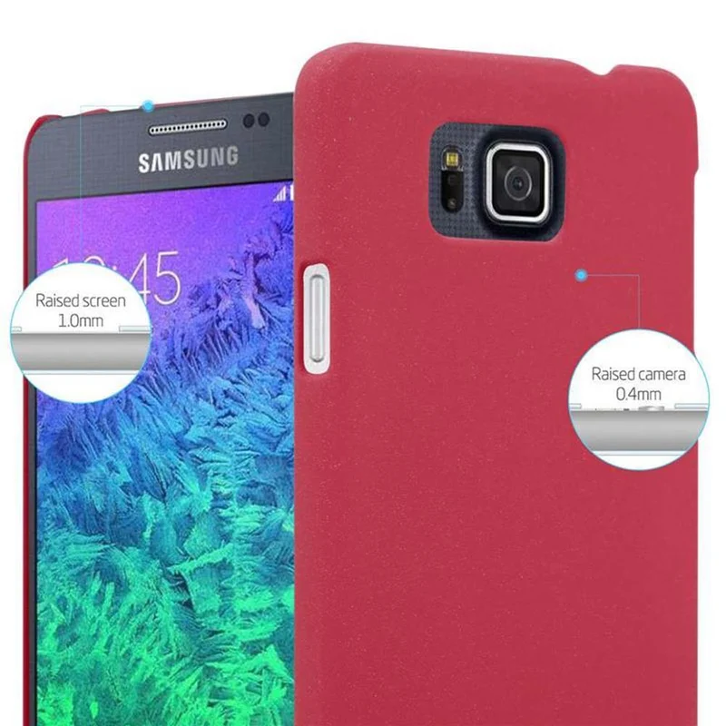 Cadorabo Hülle kompatibel mit Samsung Galaxy ALPHA Hard Case Schutzhülle in Frosted Optik gegen Kratzer und Stöße