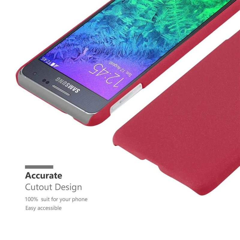 Cadorabo Hülle kompatibel mit Samsung Galaxy ALPHA Hard Case Schutzhülle in Frosted Optik gegen Kratzer und Stöße