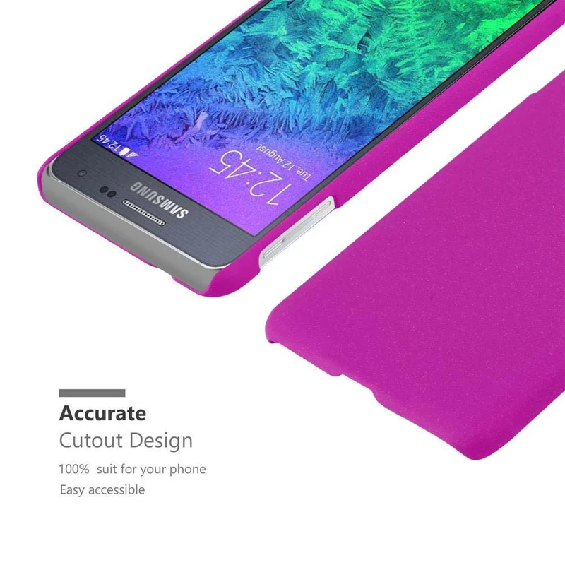 Cadorabo Hülle kompatibel mit Samsung Galaxy ALPHA Hard Case Schutzhülle in Frosted Optik gegen Kratzer und Stöße