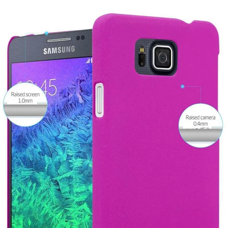 Cadorabo Hülle kompatibel mit Samsung Galaxy ALPHA Hard Case Schutzhülle in Frosted Optik gegen Kratzer und Stöße