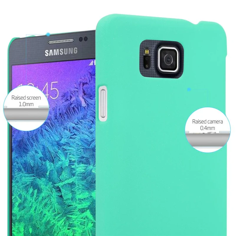Cadorabo Hülle kompatibel mit Samsung Galaxy ALPHA Hard Case Schutzhülle in Frosted Optik gegen Kratzer und Stöße