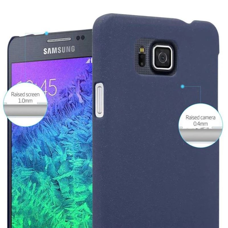 Cadorabo Hülle kompatibel mit Samsung Galaxy ALPHA Hard Case Schutzhülle in Frosted Optik gegen Kratzer und Stöße