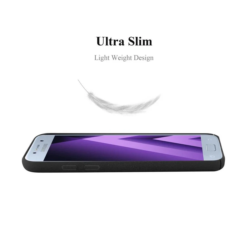 Cadorabo Hülle kompatibel mit Samsung Galaxy A3 2017 Hard Case Schutzhülle in Frosted Optik gegen Kratzer und Stöße