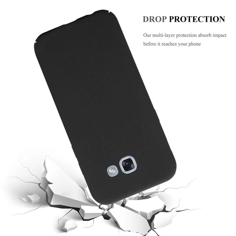 Cadorabo Hülle kompatibel mit Samsung Galaxy A3 2017 Hard Case Schutzhülle in Frosted Optik gegen Kratzer und Stöße