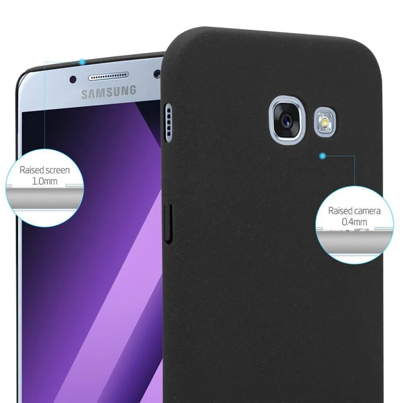 Cadorabo Hülle kompatibel mit Samsung Galaxy A3 2017 Hard Case Schutzhülle in Frosted Optik gegen Kratzer und Stöße