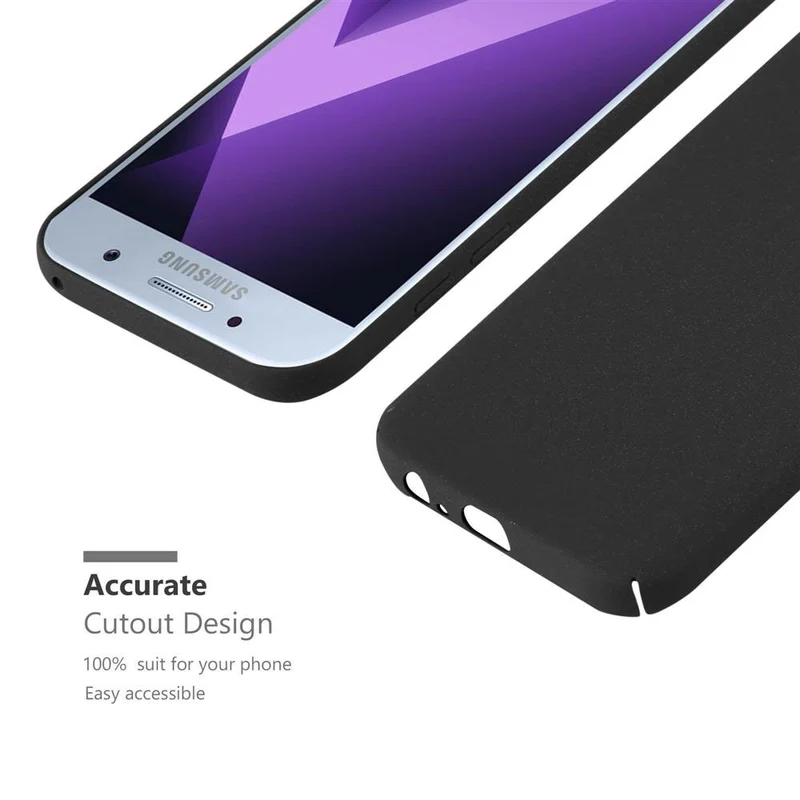 Cadorabo Hülle kompatibel mit Samsung Galaxy A3 2017 Hard Case Schutzhülle in Frosted Optik gegen Kratzer und Stöße