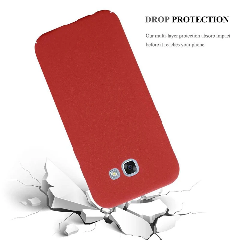 Cadorabo Hülle kompatibel mit Samsung Galaxy A3 2017 Hard Case Schutzhülle in Frosted Optik gegen Kratzer und Stöße