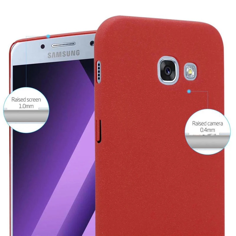 Cadorabo Hülle kompatibel mit Samsung Galaxy A3 2017 Hard Case Schutzhülle in Frosted Optik gegen Kratzer und Stöße