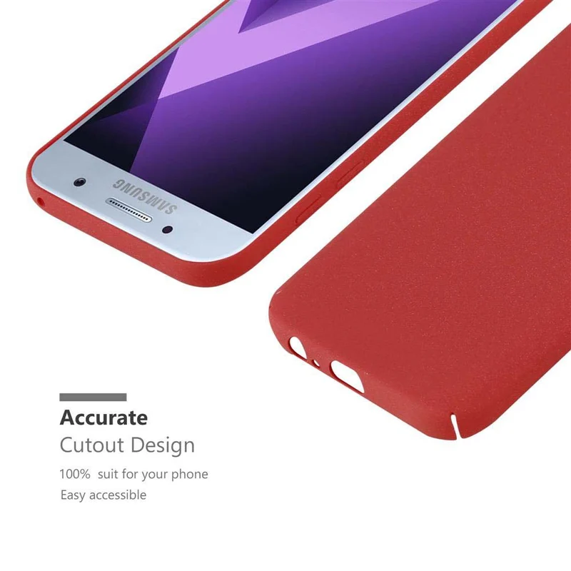 Cadorabo Hülle kompatibel mit Samsung Galaxy A3 2017 Hard Case Schutzhülle in Frosted Optik gegen Kratzer und Stöße