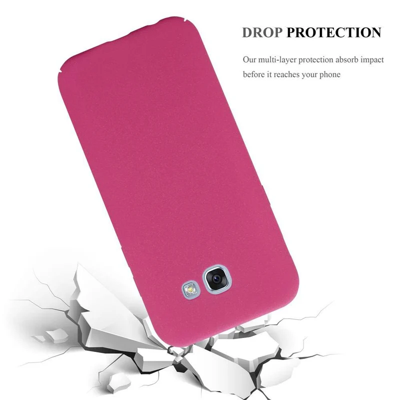 Cadorabo Hülle kompatibel mit Samsung Galaxy A3 2017 Hard Case Schutzhülle in Frosted Optik gegen Kratzer und Stöße