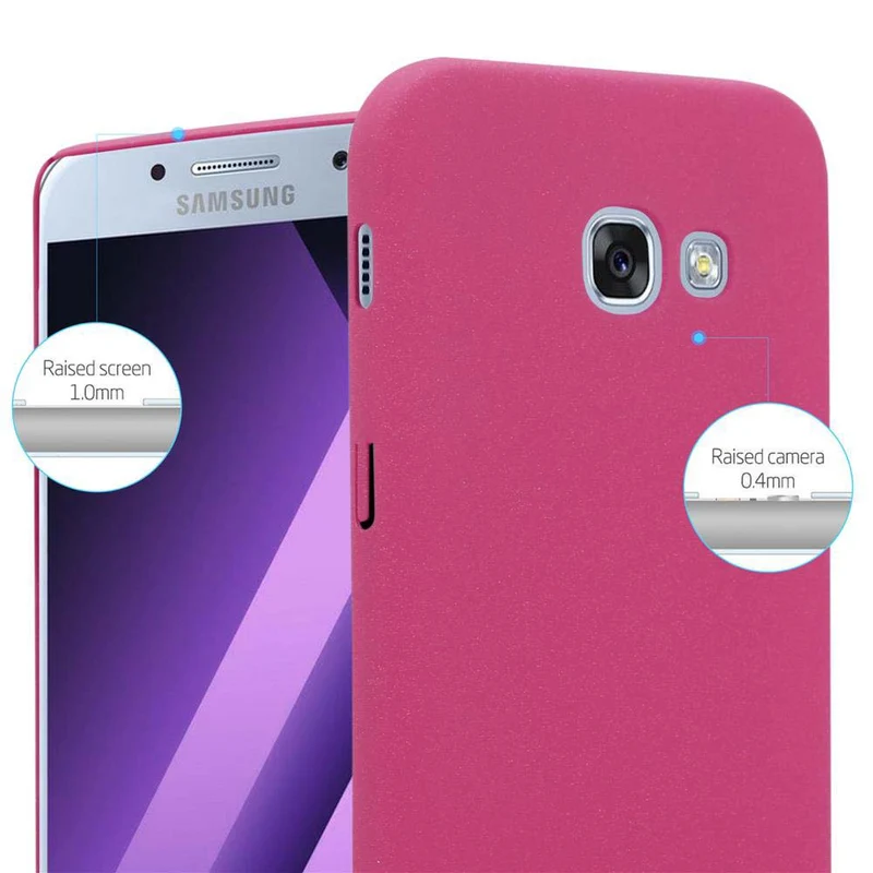 Cadorabo Hülle kompatibel mit Samsung Galaxy A3 2017 Hard Case Schutzhülle in Frosted Optik gegen Kratzer und Stöße