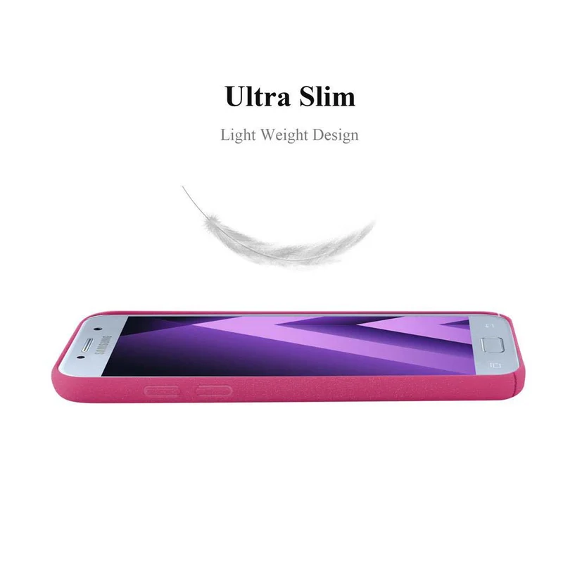 Cadorabo Hülle kompatibel mit Samsung Galaxy A3 2017 Hard Case Schutzhülle in Frosted Optik gegen Kratzer und Stöße