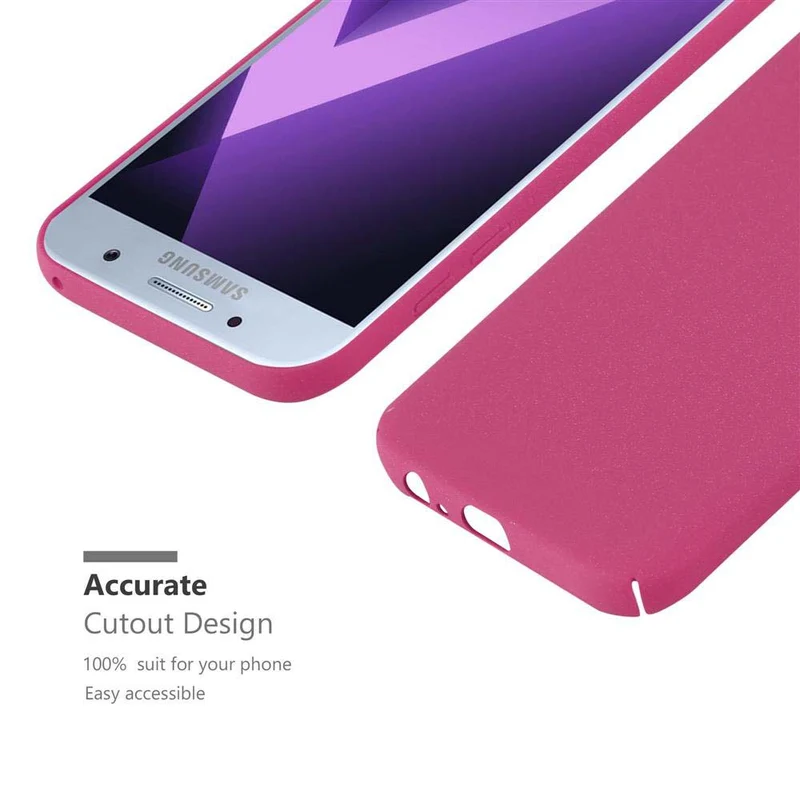 Cadorabo Hülle kompatibel mit Samsung Galaxy A3 2017 Hard Case Schutzhülle in Frosted Optik gegen Kratzer und Stöße