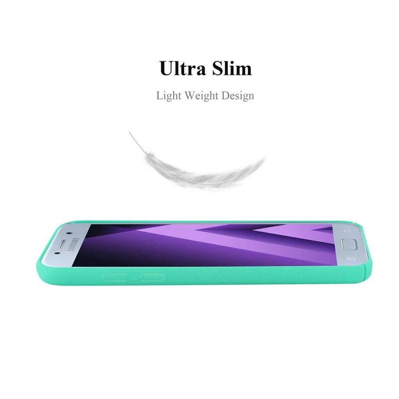Cadorabo Hülle kompatibel mit Samsung Galaxy A3 2017 Hard Case Schutzhülle in Frosted Optik gegen Kratzer und Stöße