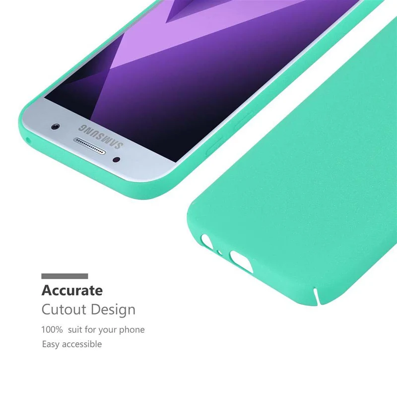 Cadorabo Hülle kompatibel mit Samsung Galaxy A3 2017 Hard Case Schutzhülle in Frosted Optik gegen Kratzer und Stöße