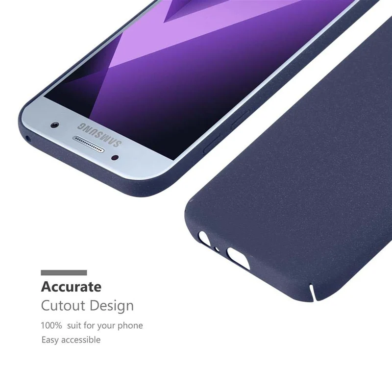 Cadorabo Hülle kompatibel mit Samsung Galaxy A3 2017 Hard Case Schutzhülle in Frosted Optik gegen Kratzer und Stöße
