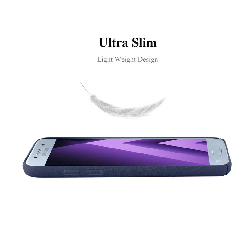 Cadorabo Hülle kompatibel mit Samsung Galaxy A3 2017 Hard Case Schutzhülle in Frosted Optik gegen Kratzer und Stöße