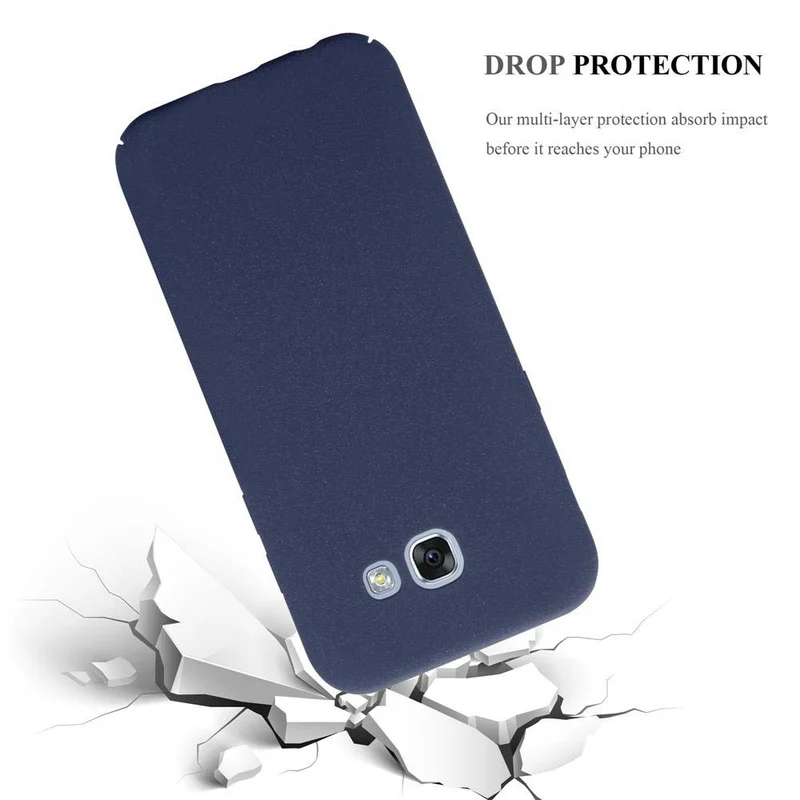 Cadorabo Hülle kompatibel mit Samsung Galaxy A3 2017 Hard Case Schutzhülle in Frosted Optik gegen Kratzer und Stöße