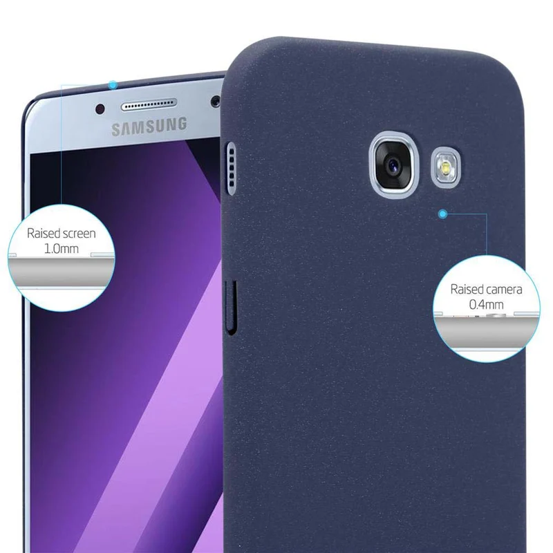 Cadorabo Hülle kompatibel mit Samsung Galaxy A3 2017 Hard Case Schutzhülle in Frosted Optik gegen Kratzer und Stöße