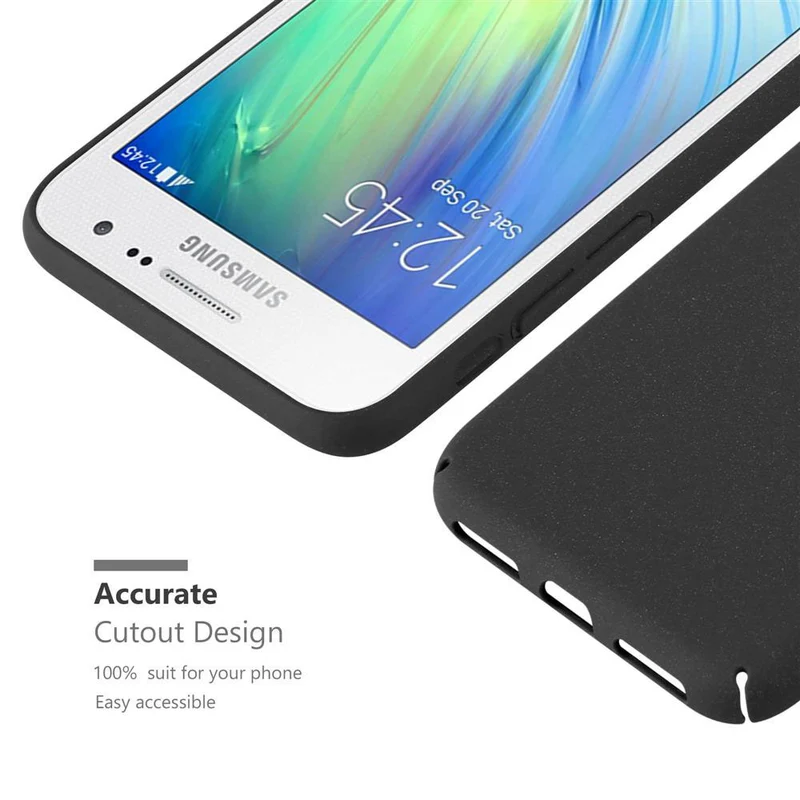Cadorabo Hülle kompatibel mit Samsung Galaxy A3 2015 Hard Case Schutzhülle in Frosted Optik gegen Kratzer und Stöße