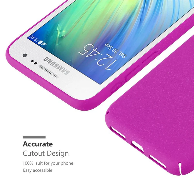 Cadorabo Hülle kompatibel mit Samsung Galaxy A3 2015 Hard Case Schutzhülle in Frosted Optik gegen Kratzer und Stöße