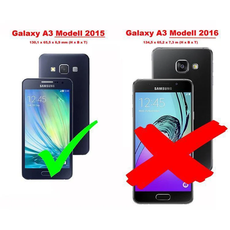 Cadorabo Hülle kompatibel mit Samsung Galaxy A3 2015 Hard Case Schutzhülle in Frosted Optik gegen Kratzer und Stöße