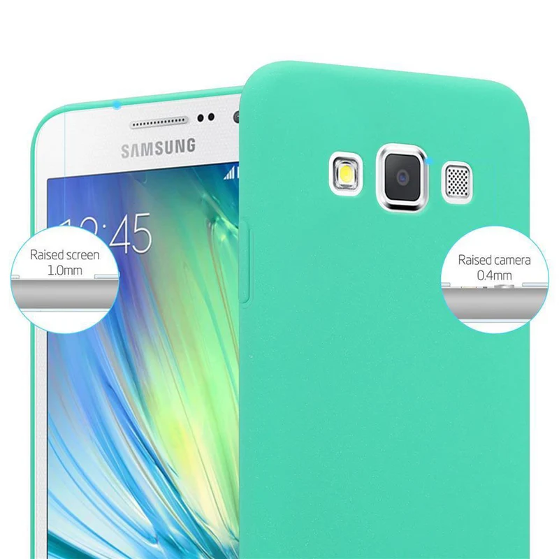 Cadorabo Hülle kompatibel mit Samsung Galaxy A3 2015 Hard Case Schutzhülle in Frosted Optik gegen Kratzer und Stöße