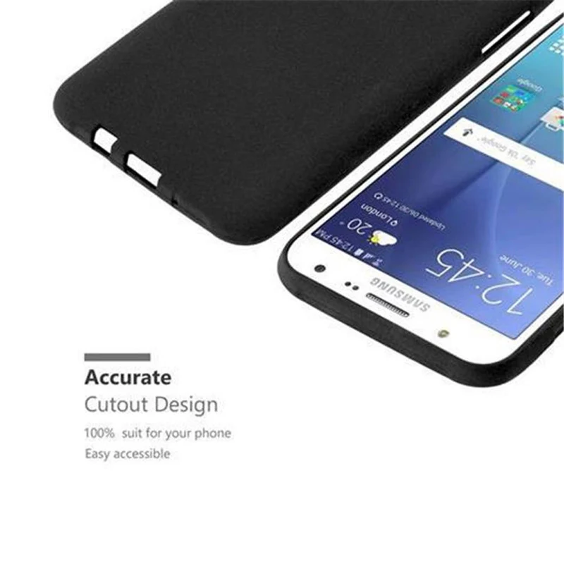 Cadorabo Hülle kompatibel mit Samsung Galaxy J7 2015 Schutzhülle aus flexiblem TPU Silikon