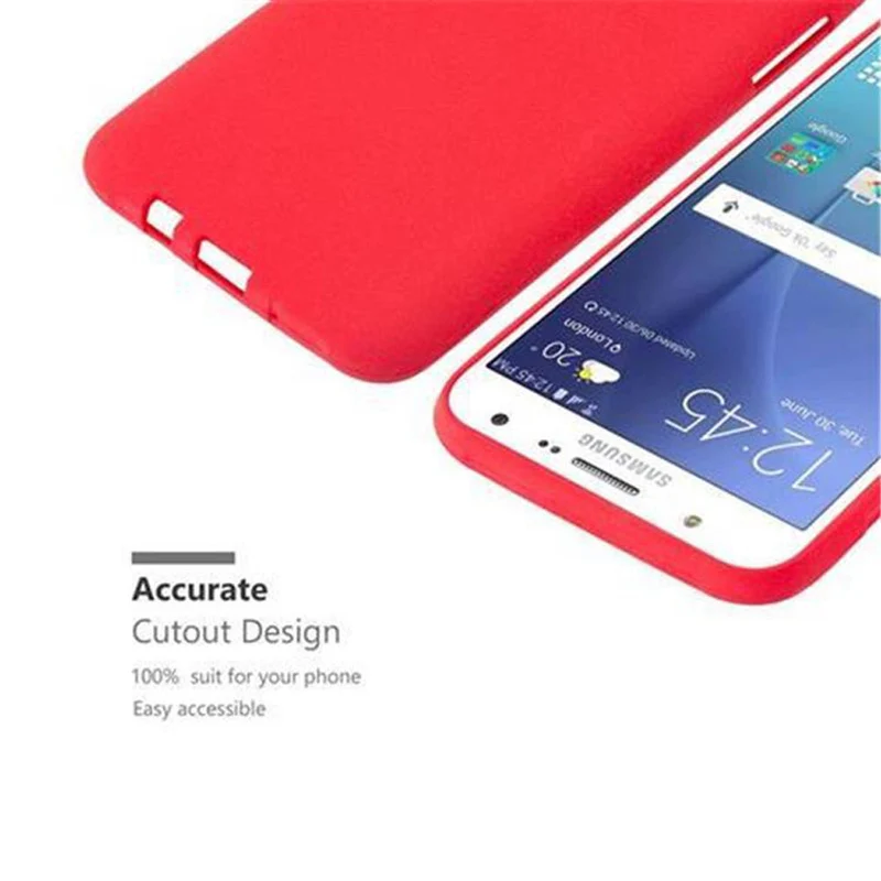 Cadorabo Hülle kompatibel mit Samsung Galaxy J7 2015 Schutzhülle aus flexiblem TPU Silikon