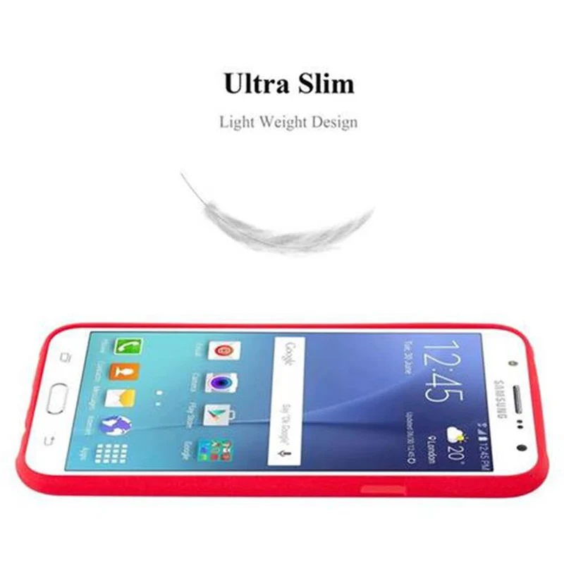 Cadorabo Hülle kompatibel mit Samsung Galaxy J7 2015 Schutzhülle aus flexiblem TPU Silikon