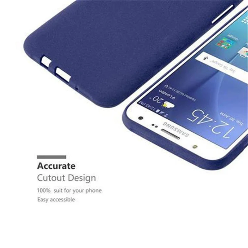 Cadorabo Hülle kompatibel mit Samsung Galaxy J7 2015 Schutzhülle aus flexiblem TPU Silikon