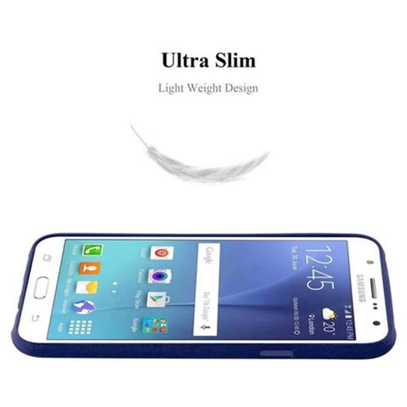 Cadorabo Hülle kompatibel mit Samsung Galaxy J7 2015 Schutzhülle aus flexiblem TPU Silikon