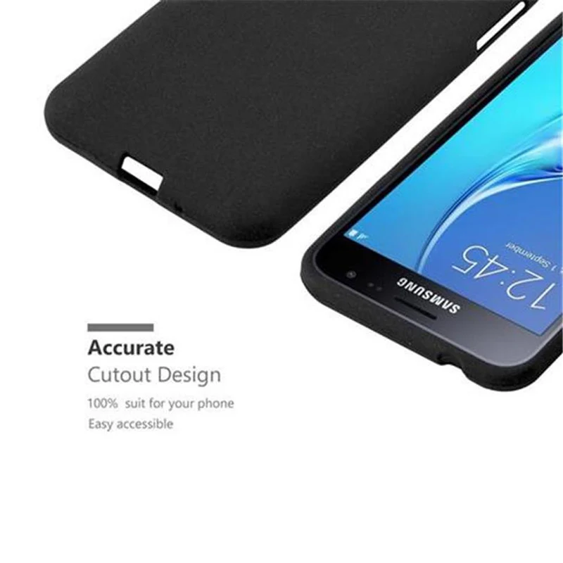 Cadorabo Hülle kompatibel mit Samsung Galaxy J3 2016 Schutzhülle aus flexiblem TPU Silikon