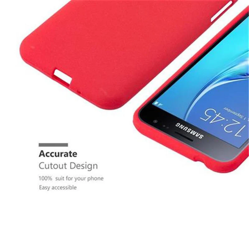 Cadorabo Hülle kompatibel mit Samsung Galaxy J3 2016 Schutzhülle aus flexiblem TPU Silikon