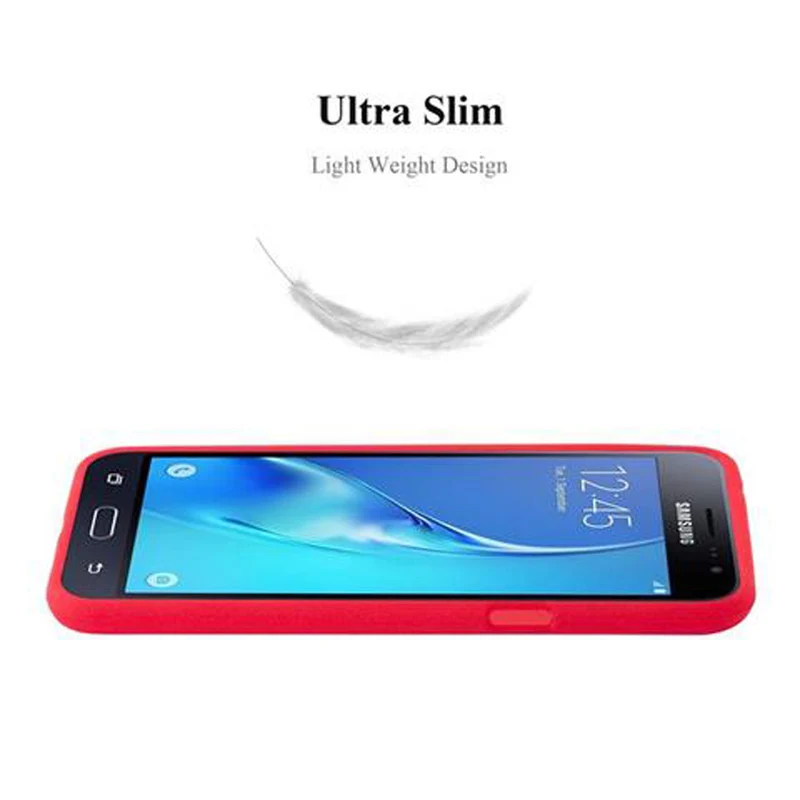 Cadorabo Hülle kompatibel mit Samsung Galaxy J3 2016 Schutzhülle aus flexiblem TPU Silikon