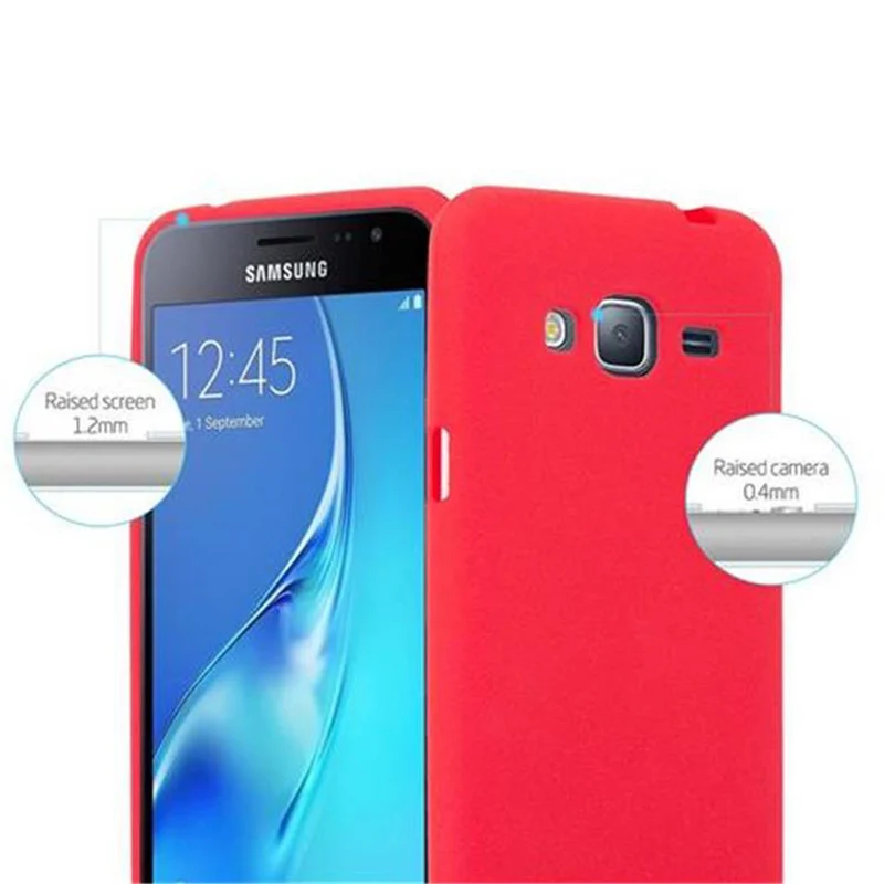 Cadorabo Hülle kompatibel mit Samsung Galaxy J3 2016 Schutzhülle aus flexiblem TPU Silikon