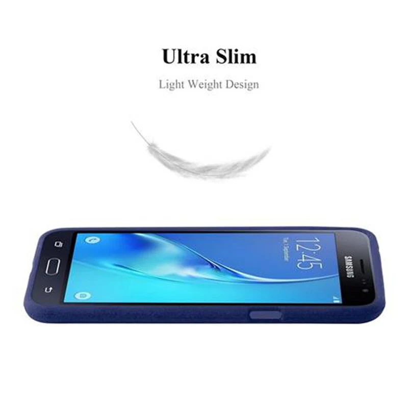 Cadorabo Hülle kompatibel mit Samsung Galaxy J3 2016 Schutzhülle aus flexiblem TPU Silikon