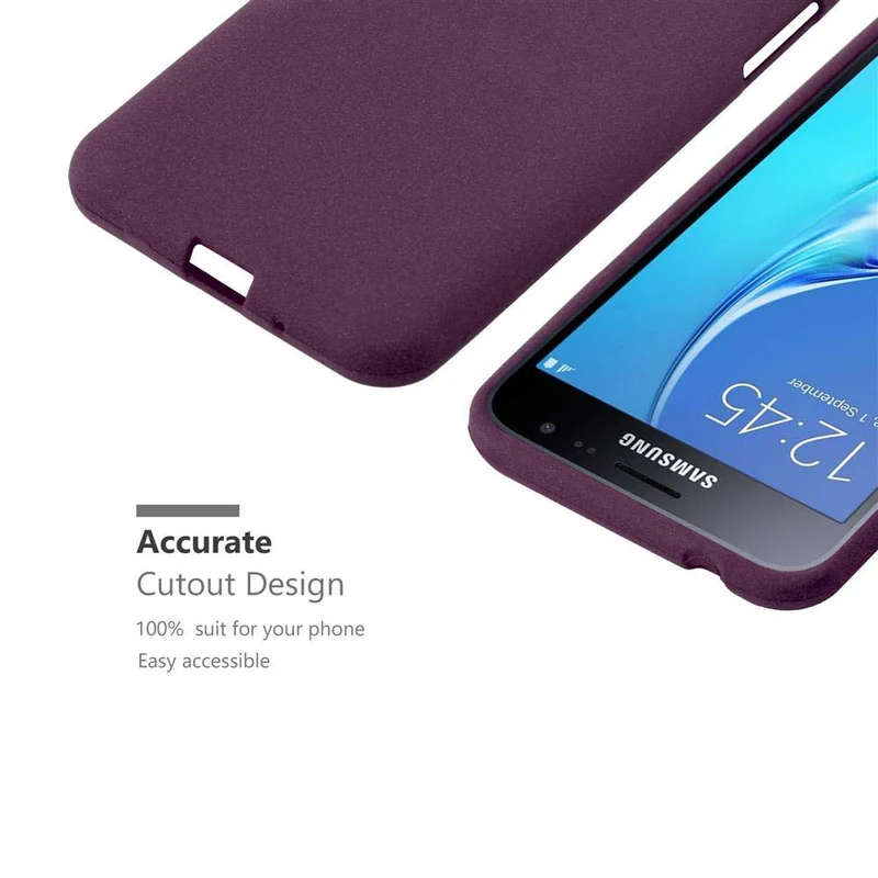 Cadorabo Hülle kompatibel mit Samsung Galaxy J3 2016 Schutzhülle aus flexiblem TPU Silikon