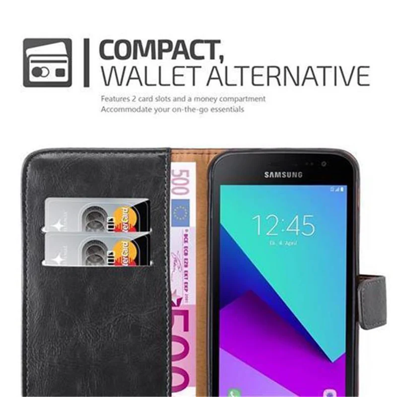Cadorabo Hülle kompatibel mit Samsung Galaxy XCover 4 / XCover 4s Schutzhülle mit Magnetverschluss, Standfunktion und Kartenfach