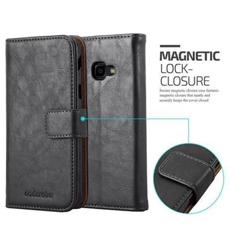 Cadorabo Hülle kompatibel mit Samsung Galaxy XCover 4 / XCover 4s Schutzhülle mit Magnetverschluss, Standfunktion und Kartenfach