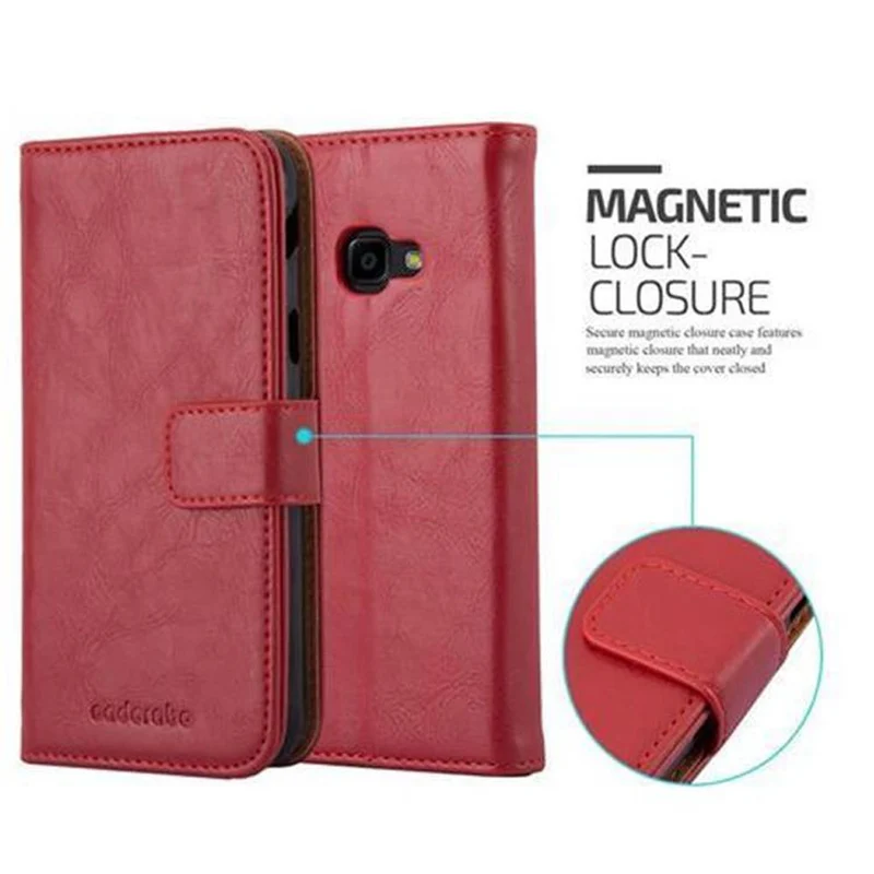 Cadorabo Hülle kompatibel mit Samsung Galaxy XCover 4 / XCover 4s Schutzhülle mit Magnetverschluss, Standfunktion und Kartenfach
