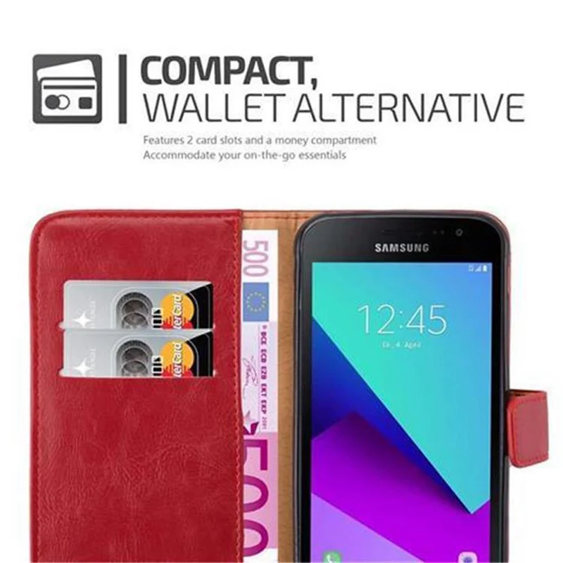 Cadorabo Hülle kompatibel mit Samsung Galaxy XCover 4 / XCover 4s Schutzhülle mit Magnetverschluss, Standfunktion und Kartenfach