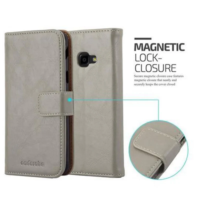 Cadorabo Hülle kompatibel mit Samsung Galaxy XCover 4 / XCover 4s Schutzhülle mit Magnetverschluss, Standfunktion und Kartenfach